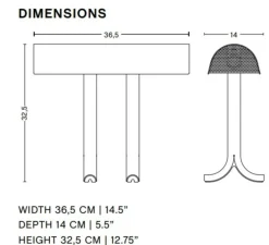 Lampe*HAY Lampe à poser, Anagram, , L36,5cm, H32,5cm - noir métallisé