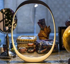 Lampe à poser, Anisha Piccola, blanc, LED, dim, 3000K, 300 lm, L23cm, H32cm - Foscarini