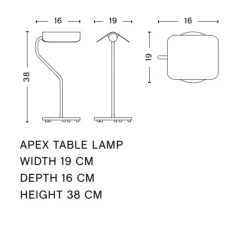 Lampe*HAY Lampe à poser, Apex, , L16cm, H38cm - noir