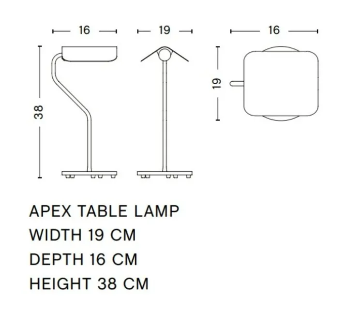 Lampe à poser, Apex, vert, L16cm, H38cm - HAY