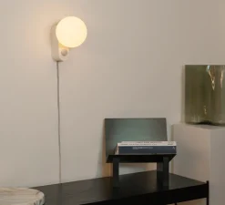 Lampe à poser, Applique murale, Alumina, blanc, L22cm, H24cm - Tala