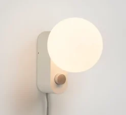 Lampe à poser, Applique murale, Alumina, blanc, L22cm, H24cm - Tala
