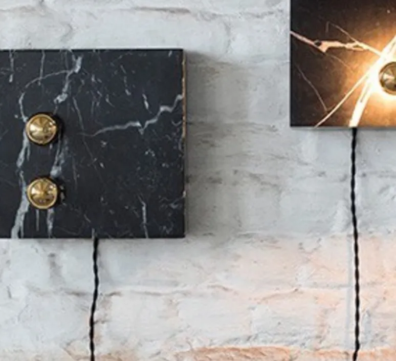 Lampe*Serax Lampe à poser, applique murale, KVG 02 03 , , Ø25cm, P6cm - marbre noir