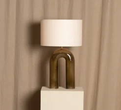 Lampe*Simone & Marcel Lampe à poser, Arko, , Ø40cm, H67cm - céramique vert