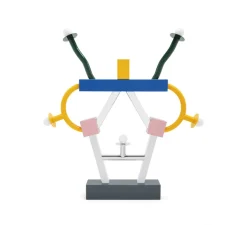 Lampe*Memphis Milano Lampe à poser, Ashoka, , L74cm, H85cm - blanc, rose, orange, bleu, vert