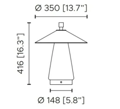 Lampe*Contardi Lampe à poser, Asia Small, bronze, LED, dim, 2700K, 1500 lm, Ø35cm, H41,6cm - bronze, coton blanc