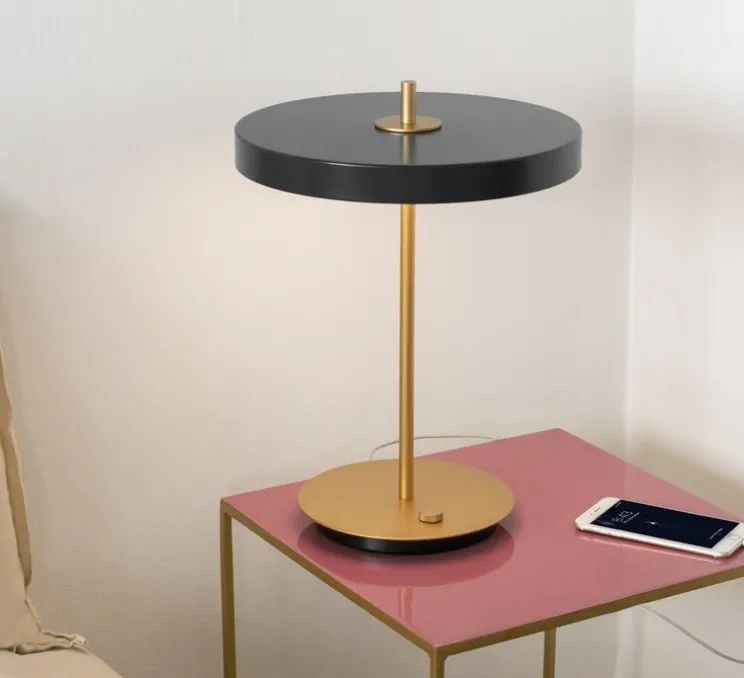 Lampe à poser, Asteria, gris anthracite, LED, 3000K, 600lm, Ø31cm, H41,5cm - Umage