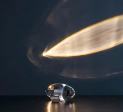 Lampe à poser, Atman, Cristal, base nickelée, LED, dim, 2700K, 149 lm, L16cm, H8cm - Catellani & Smith