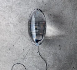 Lampe à poser, Atman, Cristal, base nickelée, LED, dim, 2700K, 149 lm, L16cm, H8cm - Catellani & Smith