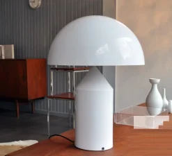 Lampe à poser, Atollo, blanc, Ø50cm, H70cm - Oluce