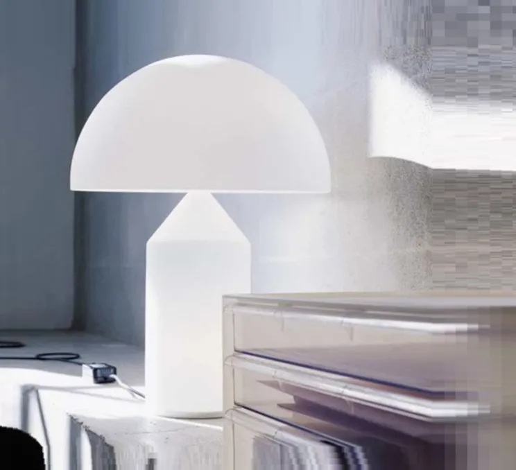 Lampe à poser, Atollo, blanc, Ø50cm, H70cm - Oluce