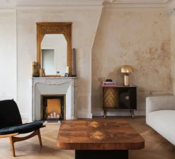 Lampe*Oluce Lampe à poser, Atollo, brossé, H50cm, Ø38cm - laiton