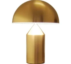 Lampe*Oluce Lampe à poser, Atollo, brossé, H50cm, Ø38cm - laiton