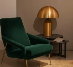 Lampe*Oluce Lampe à poser, Atollo, , H70cm, Ø50cm - laiton