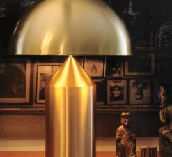 Lampe*Oluce Lampe à poser, Atollo, , H70cm, Ø50cm - laiton