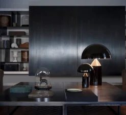 Lampe*Oluce Lampe à poser, Atollo, , Ø50cm, H70cm - noir