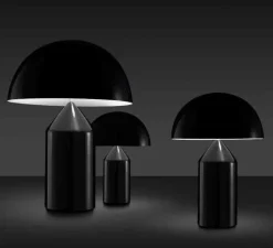 Lampe*Oluce Lampe à poser, Atollo, , Ø25cm, H35cm - noir