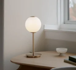 Lampe à poser, Audrey, laiton, LED, dim, 2700K, 630 lm, Ø15cm, H36,7cm - Umage