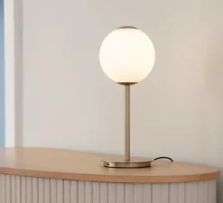 Lampe à poser, Audrey, laiton, LED, dim, 2700K, 630 lm, Ø15cm, H36,7cm - Umage