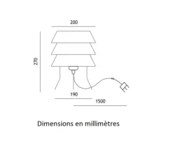 Lampe*Toscot Lampe à poser, Aura 1242, moutarde, bleu d'eau, vert olive, Ø20cm, H27cm - moutarde, bleu d'eau, vert olive