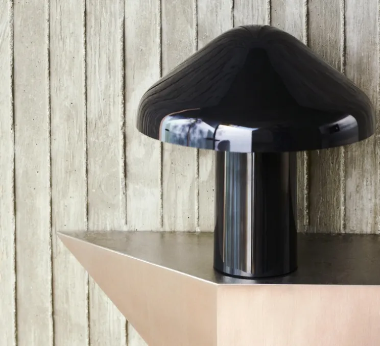 Lampe à poser, Baladeuse d'extérieur, Pao, Noir soft, IP44, Ø23cm, H23cm - HAY