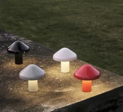 Lampe à poser, Baladeuse d'extérieur, Pao, Noir soft, IP44, Ø23cm, H23cm - HAY