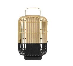 Lampe*Forestier Lampe à poser, Bamboo Square L, , Ø38cm, H65,5cm - noir
