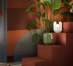 Lampe*Ferroluce Lampe à poser, Batucada, , Ø14,5cm, H20cm - crème