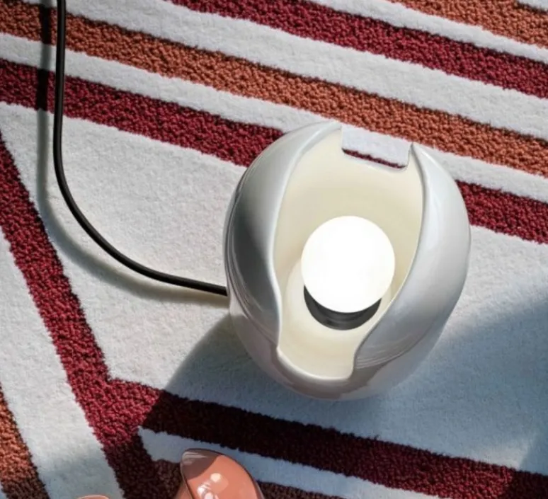 Lampe*Ferroluce Lampe à poser, Batucada, , Ø14,5cm, H20cm - crème