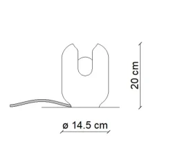 Lampe*Ferroluce Lampe à poser, Batucada, , Ø14,5cm, H20cm - crème