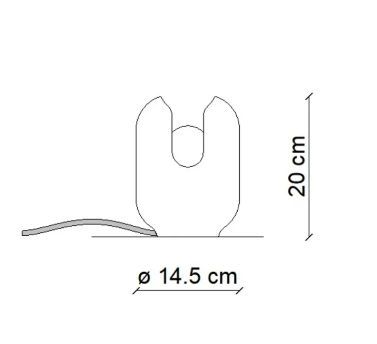 Lampe*Ferroluce Lampe à poser, Batucada, , Ø14,5cm, H20cm - crème