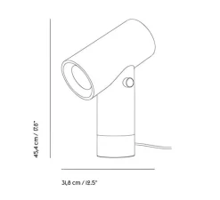 Lampe*Muuto Lampe à poser, Beam, , LED, dim, 2700K, 90-1000 lm, L31,8cm, H45,4cm - aluminium poli