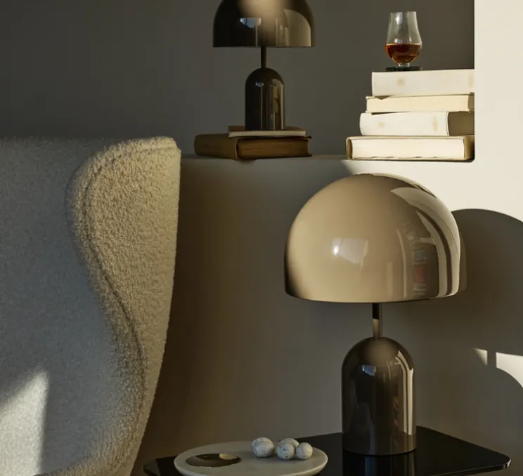 Lampe à poser, Bell, Taupe, LED, dim, 3000K, 800 lm, L11,5cm, H42,5cm - Tom Dixon