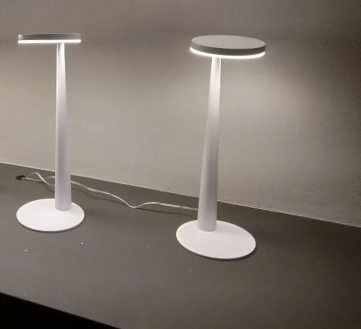 Lampe à poser, Bella, blanc, LED, 2700K, 388LM, Ø12cm, H31,6cm - PANZERI