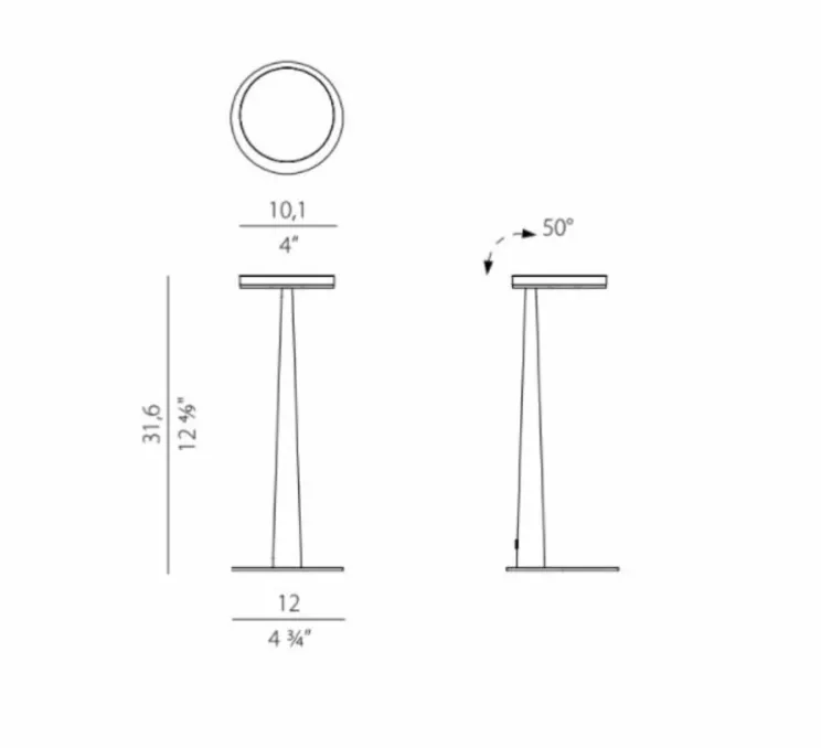 Lampe à poser, Bella, bronze, LED, 2700K, 388LM, Ø12cm, H31,6cm - PANZERI