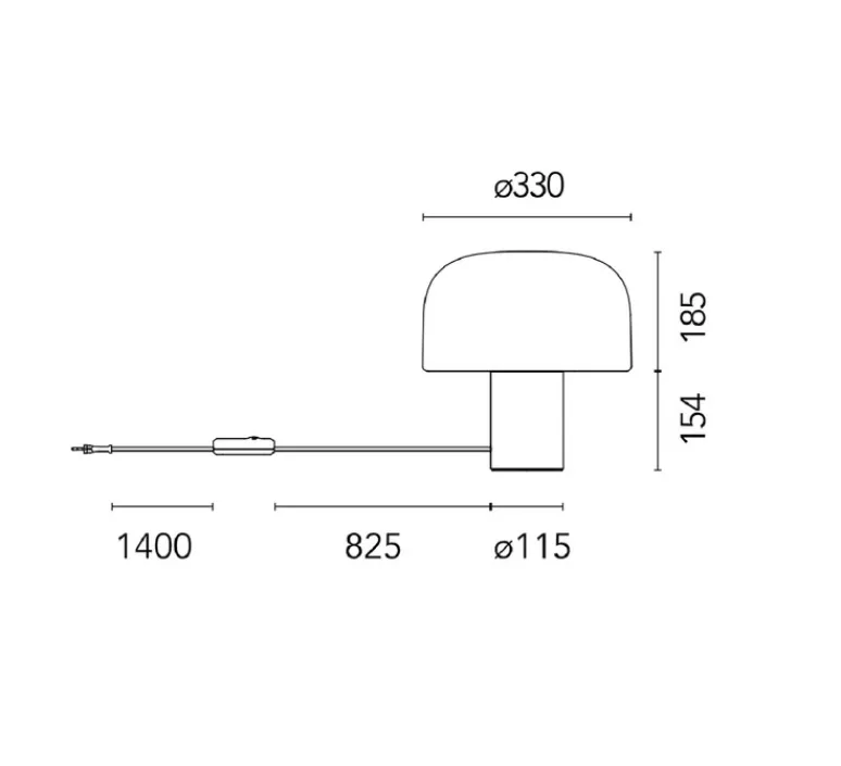 Lampe*Flos Lampe à poser, Bellhop Glass T, , Ø33cm, H33,9cm - blanc
