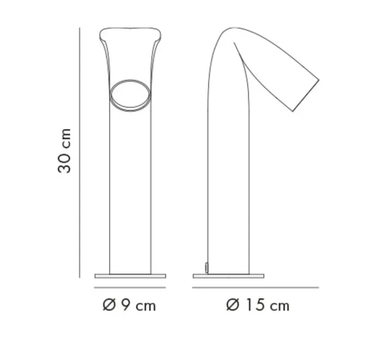 Lampe*Axolight Lampe à poser, Bender lampe, , LED, 2700K, L9cm, H30cm - vert