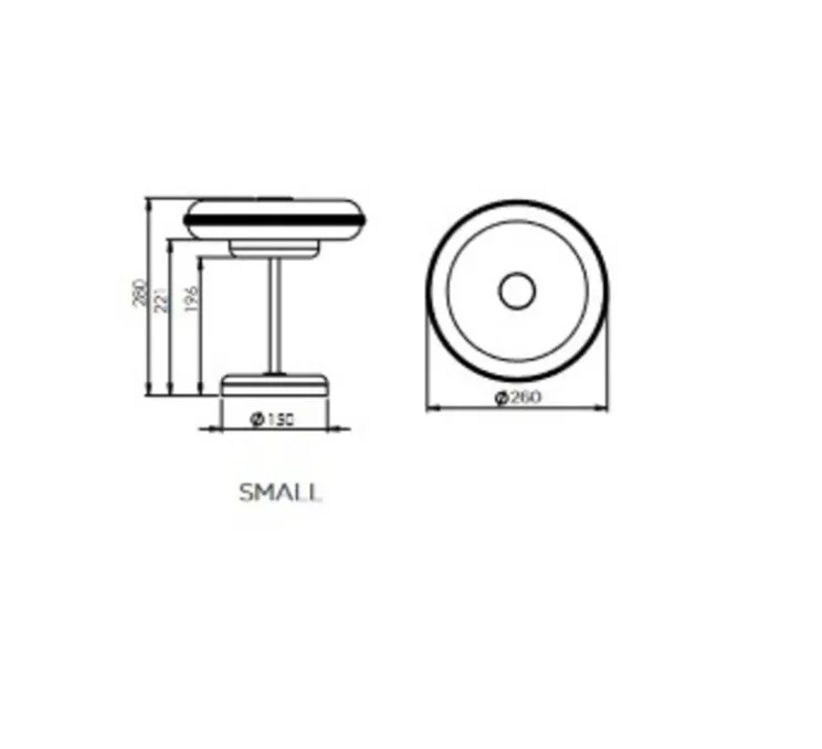 Lampe à poser, Beran Small, laiton brossé, LED, dim, 2700K, 700 lm, Ø26cm, H28cm - Bert Frank