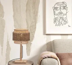 Lampe à poser, Bhutan, beige, Ø25cm, H40cm - Good&Mojo