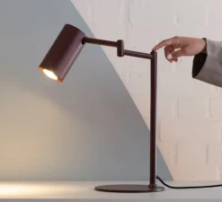 Lampe*It's about Romi Lampe à poser, Bilbao, , L35cm, H47,5cm - burgundy