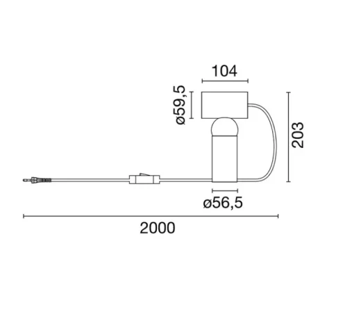 Enfants|Lampe*Flos Lampe à poser, Bilboquet, , L5,95cm, H20,3cm - bleu sauge