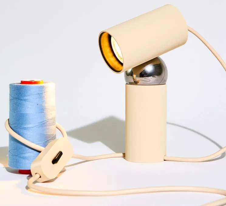 Lampe à poser, Bilboquet, blanc lin, L5,95cm, H20,3cm - Flos