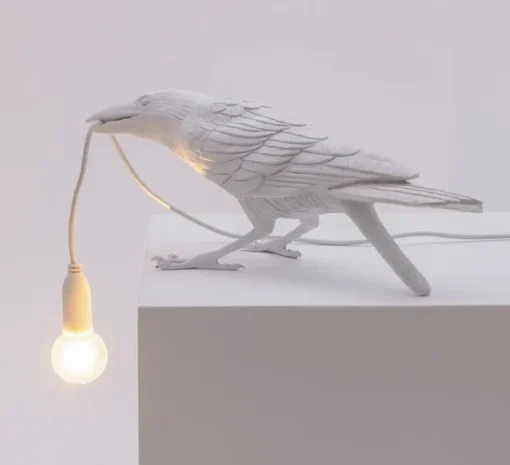Enfants|Lampe*Seletti Lampe à poser, Bird Lamp Playing Indoor, , L33,5cm, H11,5cm - blanc