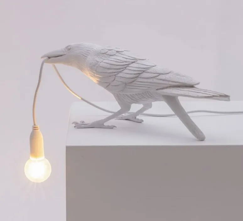 Enfants|Lampe*Seletti Lampe à poser, Bird Lamp Playing Indoor, , L33,5cm, H11,5cm - blanc