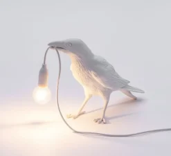Enfants|Lampe*Seletti Lampe à poser, Bird Lamp Waiting Indoor, , L29,5cm, H12cm - blanc