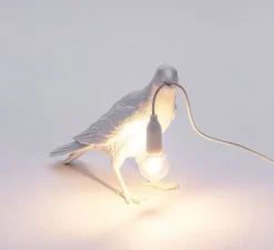 Enfants|Lampe*Seletti Lampe à poser, Bird Lamp Waiting Indoor, , L29,5cm, H12cm - blanc