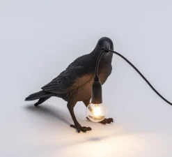 Enfants|Lampe*Seletti Lampe à poser, Bird Lamp Waiting Indoor, , L29,5cm, H12cm - noir