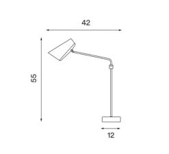 Lampe à poser, Birdy Swing, noir, laiton, L42cm, H55cm - Northern