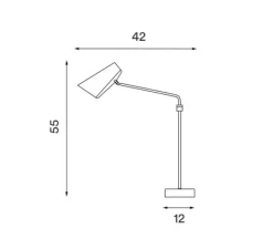 Lampe*Northern Lampe à poser, Birdy Swing, noir, métal, L42cm, H55cm - noir, argent