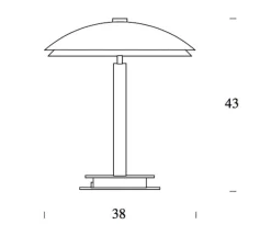 Lampe*Fontana Arte Lampe à poser, Bis, , H43cm - noir brillant